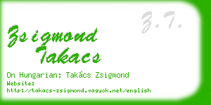 zsigmond takacs business card